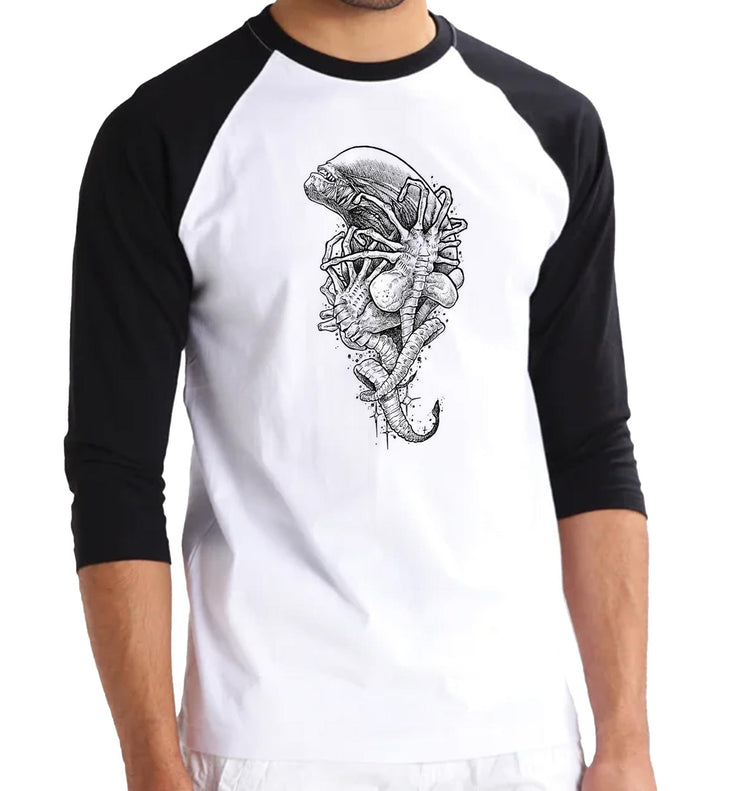 T-Shirt Alien Manche Longue - Xeno Face Draw