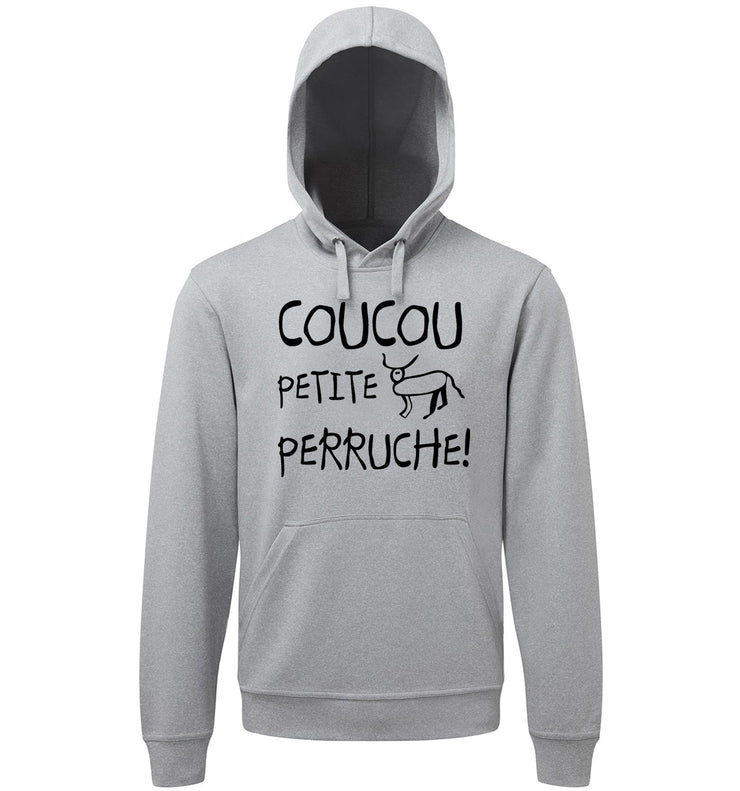 Sweat Fun à capuche Gris - Coucou petite perruche